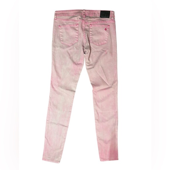 Volcom Women's Pink Ombre High Rise Skinny Jeans Legging Fit - Picture 7 of 11